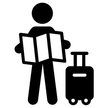 Tourist Travel Vector Icon