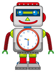 A robot toy on white background