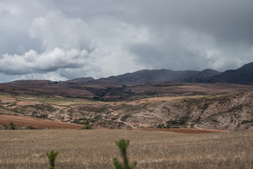 Landscape of sacred valley in Perù.