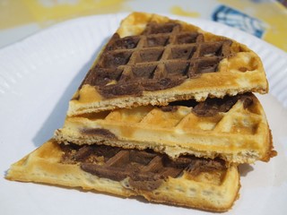 Belgian waffles on a plate
