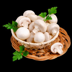 Large fresh mushrooms
