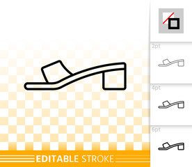 Women Shoes simple black line vector icon