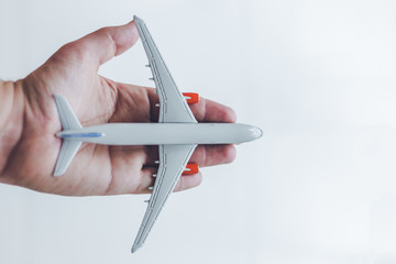Airplane in a hand