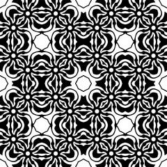 Fototapeta premium Abstract seamless black and white pattern