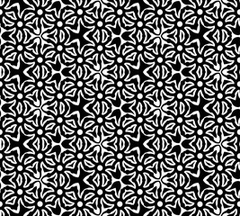 Abstract seamless black and white pattern - 229864437