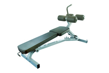 Gym Equipment, Ab Bench Isolated on White Background