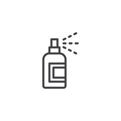Sprayer bottle outline icon. linear style sign for mobile concept and web design. Pet Spray deodorant simple line vector icon. Symbol, logo illustration. Pixel perfect vector graphics