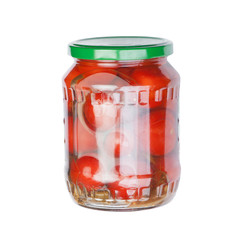 Jar of pickled tomatoes