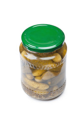 Jar of pickled cucumbers