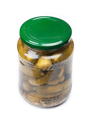 Jar of pickled cucumbers