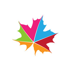 maple leaf logo icon design template vector