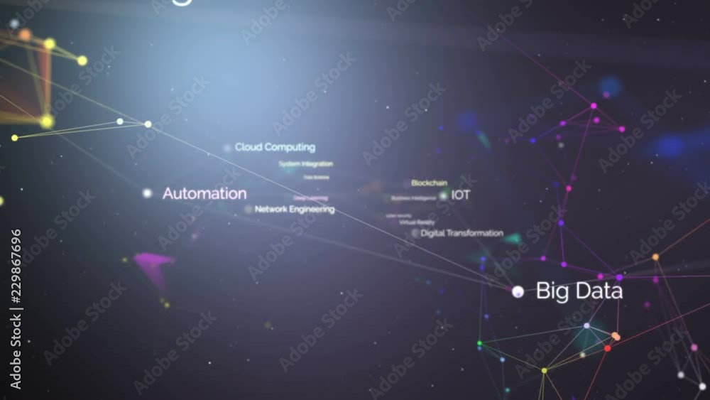 Poster big data network technology concept