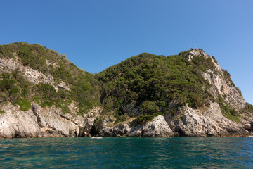 Fototapeta premium Amazing rocky scenery in Palaiokastritsa bay, Corfu, Greece 
