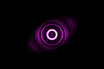 Abstract dark purple ring with sound waves oscillating background