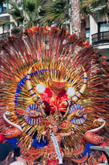 Puerto de la Cruz, Canary Island/Spain - 02,25,2012. Carnival Queen of Puerto de la Cruz in...