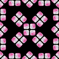 Watercolor hand painted seamless pattern. Abstract squares texture for surface designs, textiles, wrapping paper, wallpapers, phone case prints, fabrics.