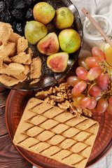 sunflower halva on the table.