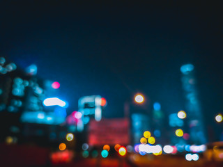 Blurred cityscape view, abstract light background