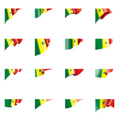 Senegal flag, vector illustration on a white background