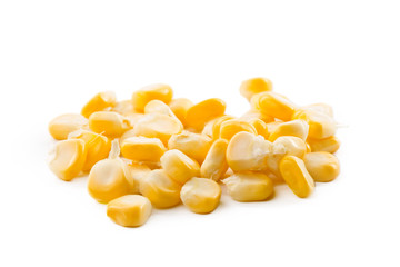 corn seeds isolated on white background