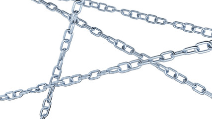 Four Long Metal Chains