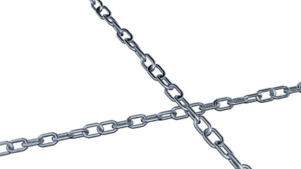 Two Metal Chains with dark links