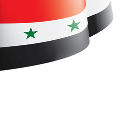 Syria flag, vector illustration on a white background