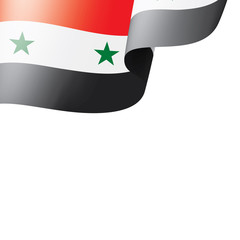 Syria flag, vector illustration on a white background