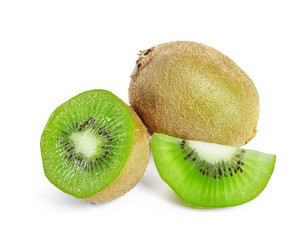 kiwi fruits isolated on white background