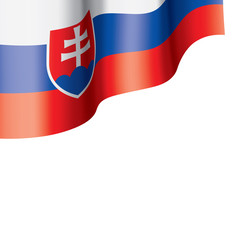 Slovakia flag, vector illustration on a white background