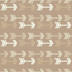 Seamless pattern in decorative arrow. Vector pattern. Mosaic texture. Brushwork. Hand hatching. Scribble texture. Can be used for wallpaper, textile, invitation card, wrapping, web page background.