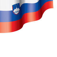 Obraz premium Slovenia flag, vector illustration on a white background