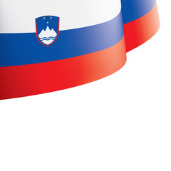 Obraz premium Slovenia flag, vector illustration on a white background