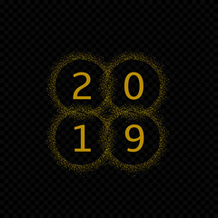 2019 happy new year illustration