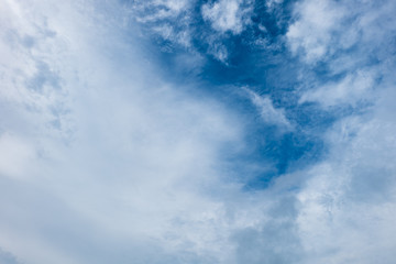 Cloudy day with a lot of cloud on blue sky