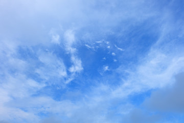 clouds in the blue sky