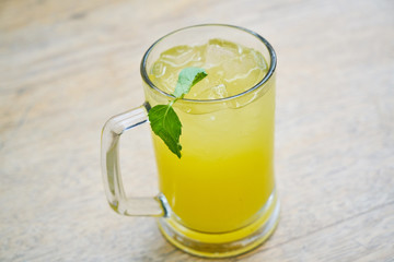 Cold Lemonade on the Table