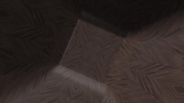 Moving through 3d wooden tunnel. 3d tunnel made of parquet. Tunnel with wooden pattern background. Parquet background