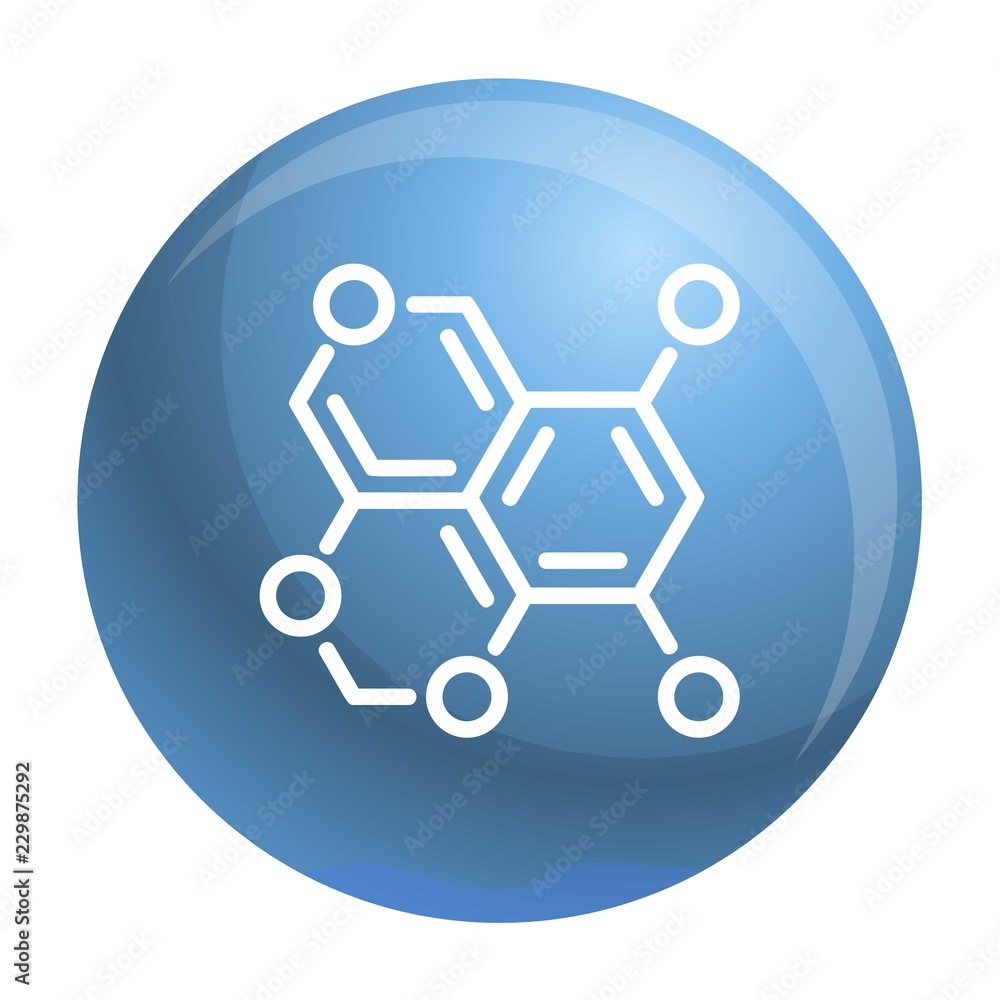 Poster oxygen formula icon. outline oxygen formula vector icon for web design isolated on white background
