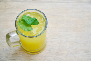 Cold Lemonade on the Table