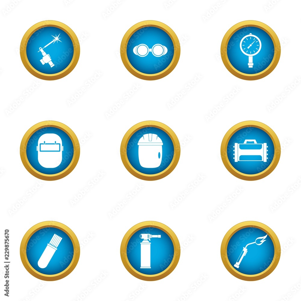 Poster incus icons set. flat set of 9 incus vector icons for web isolated on white background