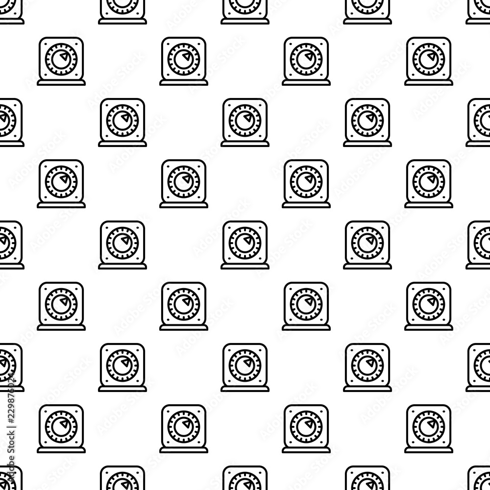 Poster Kitchen timer start pattern seamless repeat background for any web design