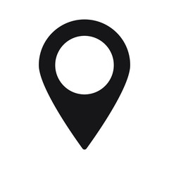 Black GPS Point, Map pin icon