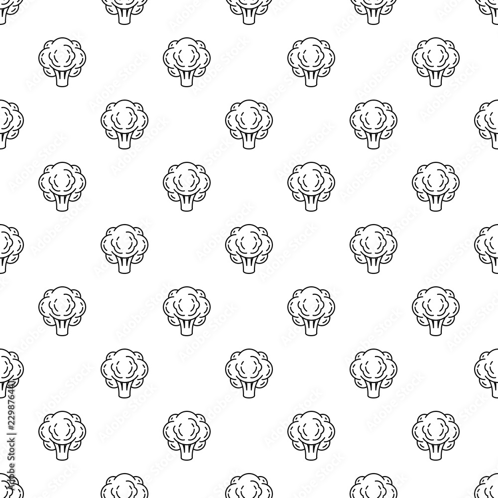 Poster eco broccoli pattern seamless repeat background for any web design