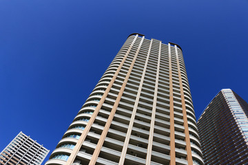 Fototapeta na wymiar Japanese high-rise apartment