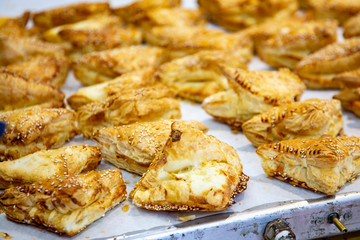Pastries on the counter of the store