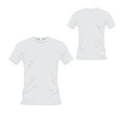 T-shirt uniform front and back view. t-shirt polo templates design. vector illustration on white background.