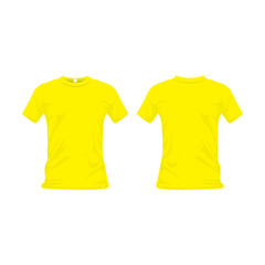 T-shirt uniform front and back view. t-shirt polo templates design. vector illustration on white background.