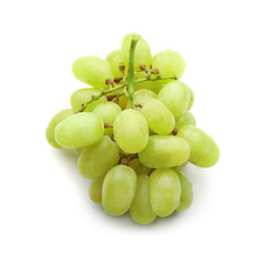 Fresh ripe juicy grapes on white background