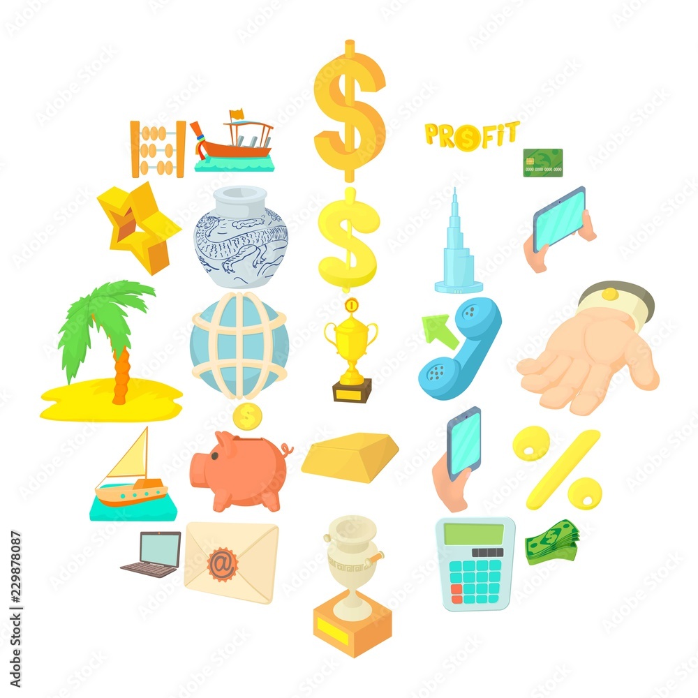 Poster currency icons set. cartoon set of 25 currency vector icons for web isolated on white background